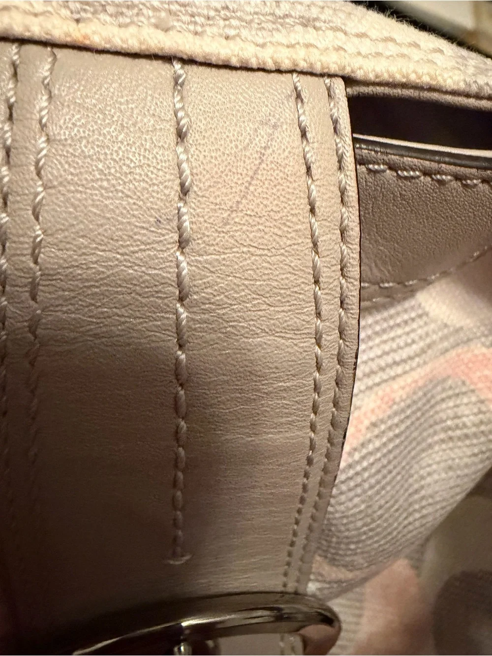 Coach SoHo Optic Lynn Signature Hobo Bag with Leather Trim